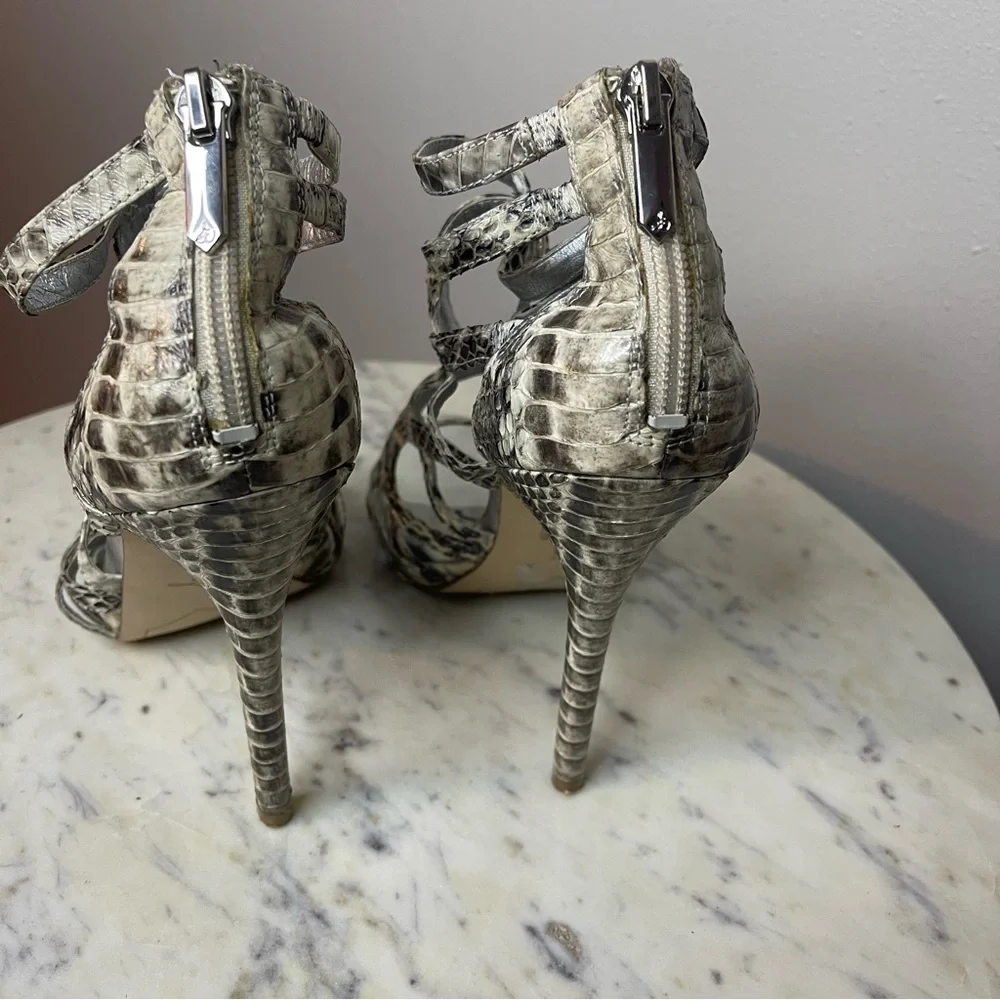 Sam Edelman Eden Heels Size 7M snakeskin shoes Leather - Picture 5 of 7